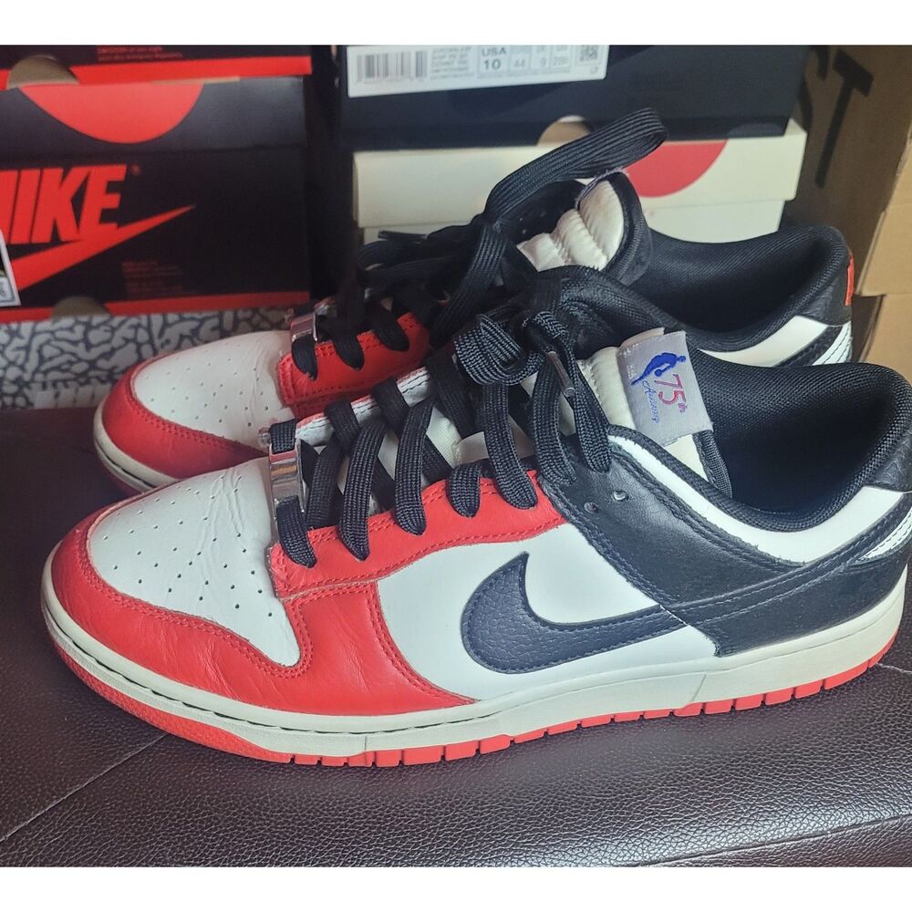 Nike Dunk Low EMB 75th Anniversary Chicago DD3363-100 Men's Size 10 Shoes